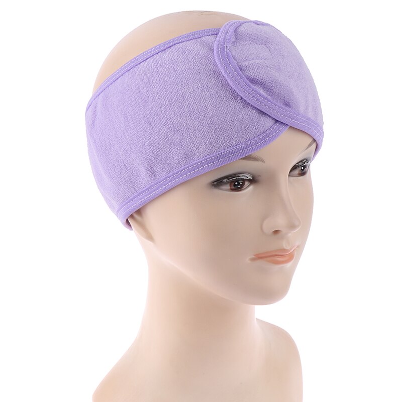 1 pièces coloré doux Salon SPA visage bandeau femmes réglable bandeau maquillage Toweling enveloppe cheveux bandeau cheveux accessoires