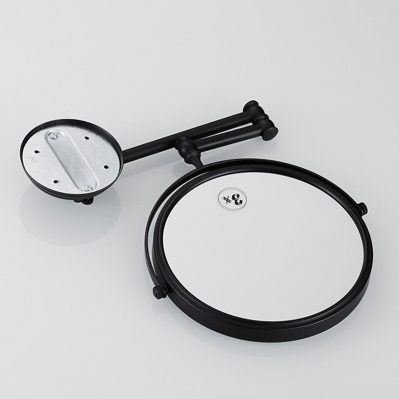 8-Inch Solid Brass Bathroom Vanity Mirror Folding Wall Mounted Folding Makeup Double Side Magnification Mirror LO741118