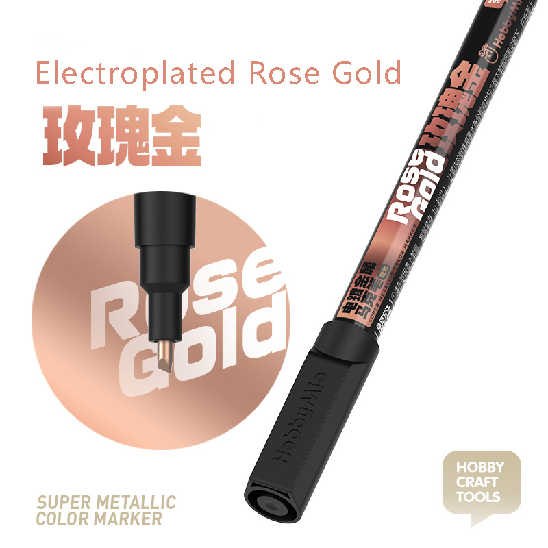 Marcador de Color de Metal galvanizado Hobby Mio, efecto espejo pintado a mano para Kit de modelo de Metal de resina plástica, marcadores aceitosos de modelado: Gris oscuro