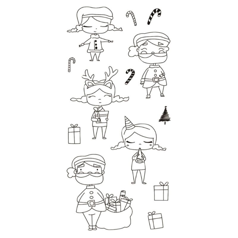 Christmas Girl Clear Seal Stamp DIY Scrapbooking Embossing Photo Album Decor Paper Card Craft Arts Dies: 7