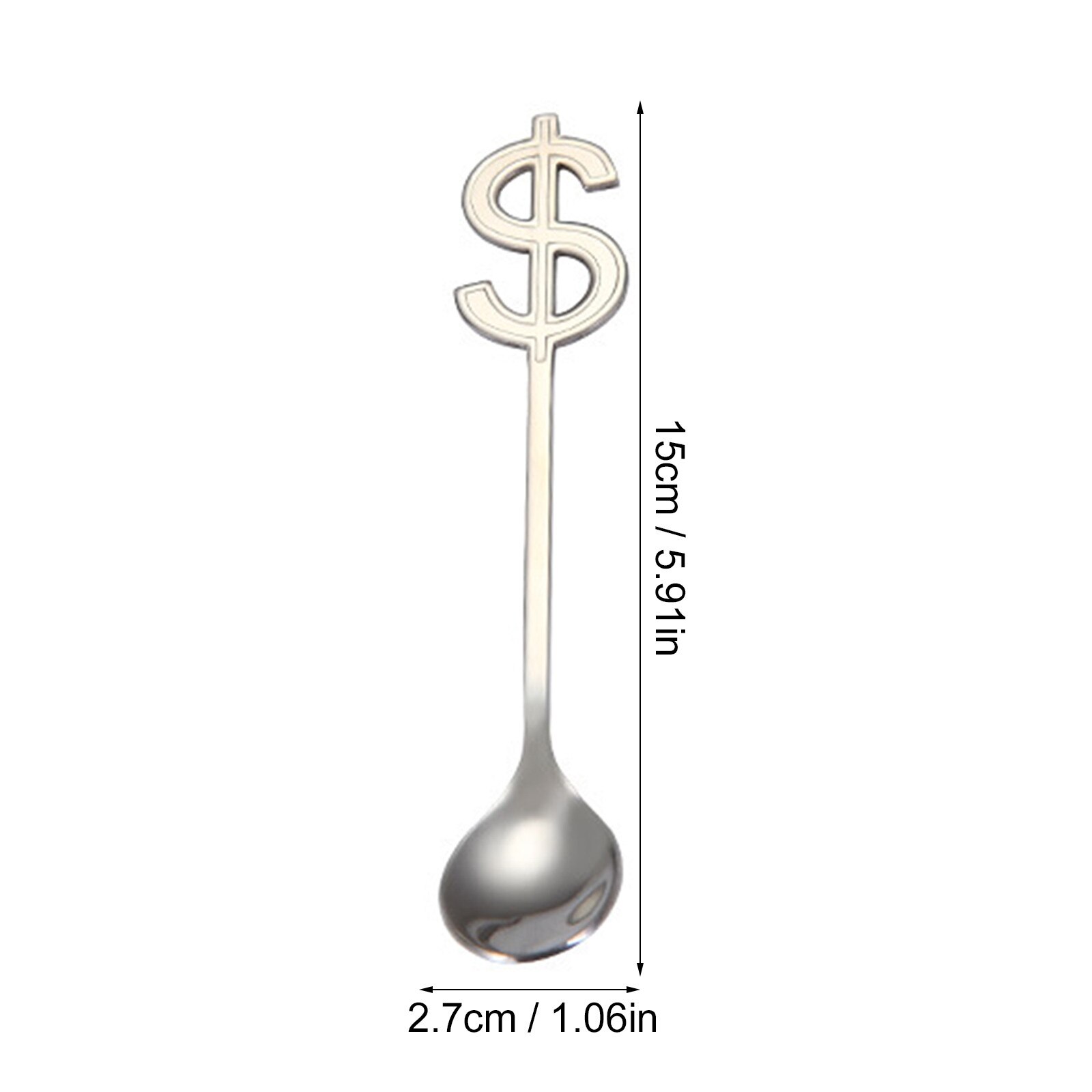 Cucharas creativas de acero inoxidable para café, té, utensilios de cocina, utensilios para beber, cucharas de postre, , 1 ud.: A