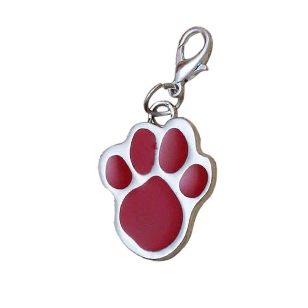 80% Offres Spéciales! Collier à breloques Anti-perte pour chien, chiot, chat, étiquette d'identification, pendentif, accessoires pour animaux de compagnie: Rouge