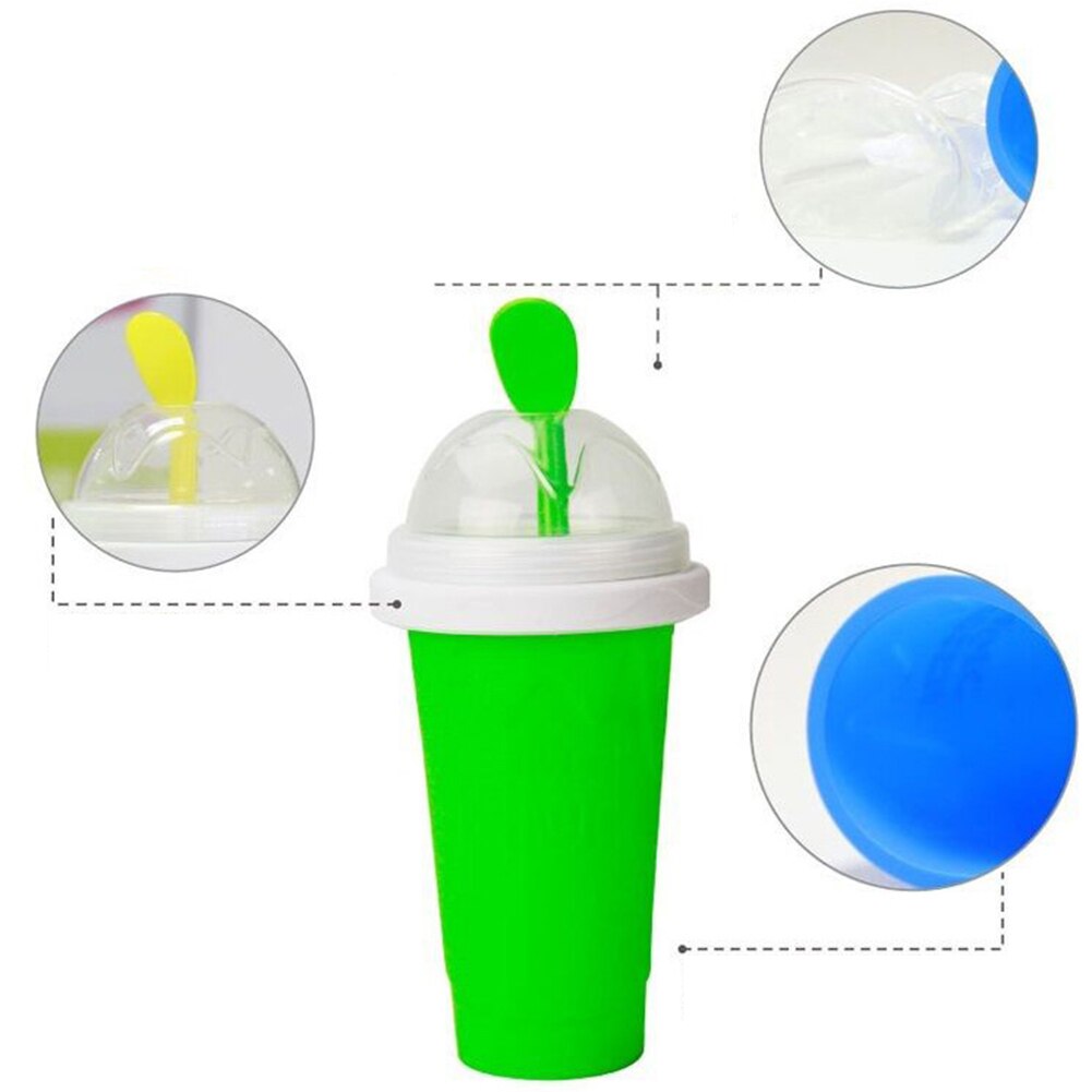 Exprimidor de tazas de arena para batidos caseros, máquina para hacer helados de hielo, batidos de hielo de enfriamiento rápido en taza, botella mágica