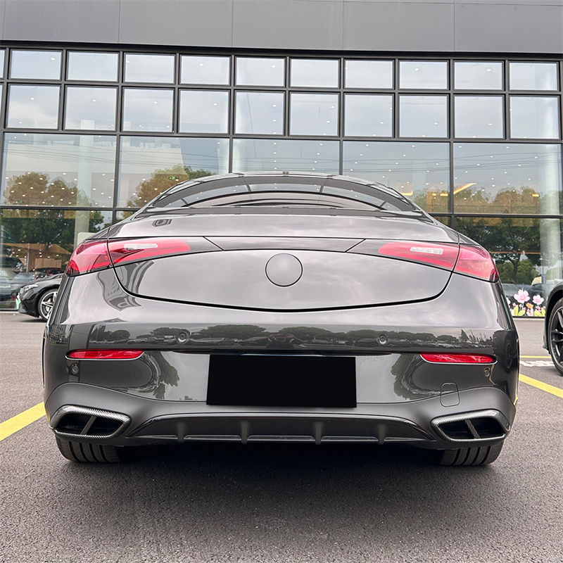 For Mercedes Benz CLE Coupe Car Rear Throat Exhaust Pipe Tail Muffler Tips Cover Trim Sticker + C236 CLE260 300 CLE53 AMG