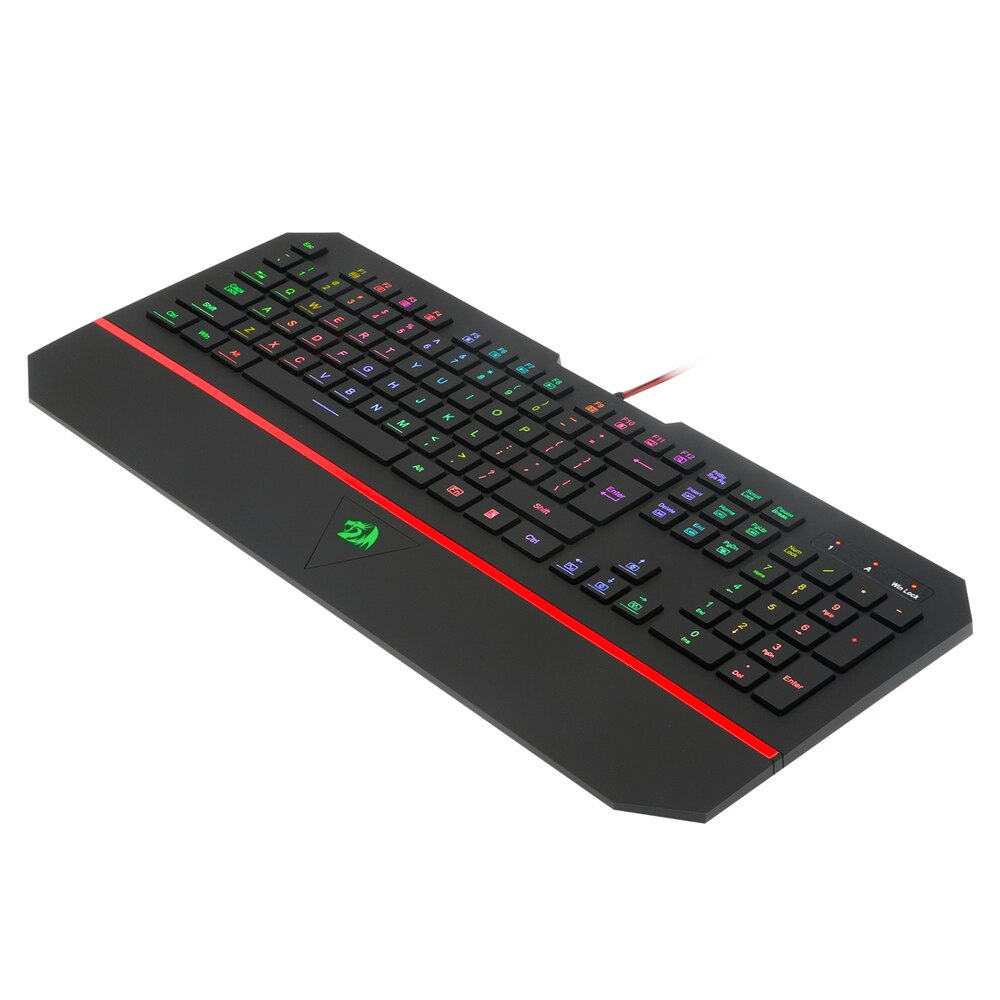 Clavier de jeu Redragon K502 rvb LED clavier éclairé rétro-éclairé 104 touches avec repose-poignet clavier de jeu d'ordinateur