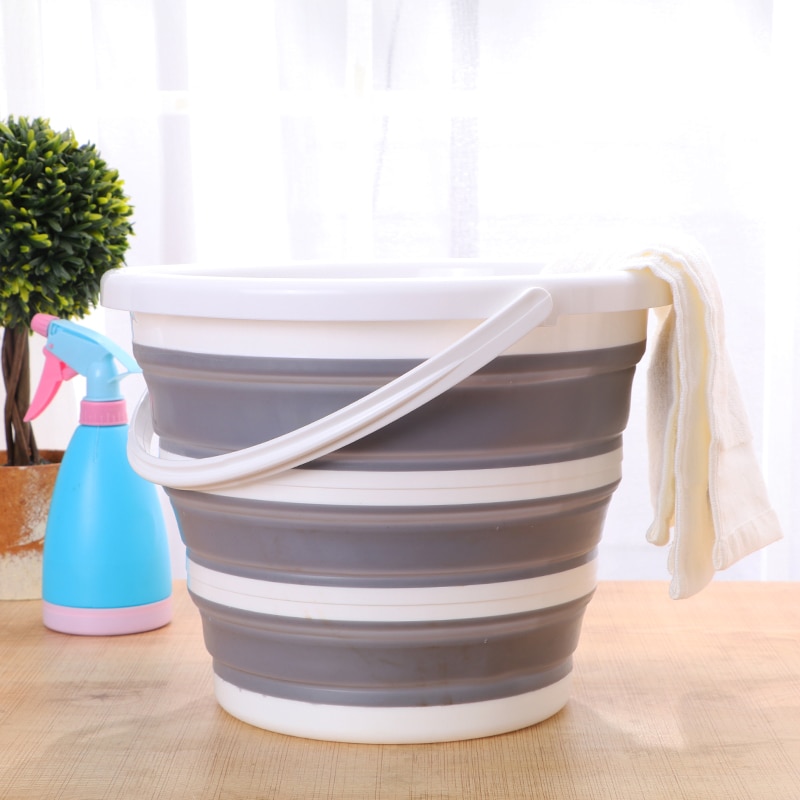 Silicone Folding Bucket for Fishing Collapsible Bucket Car Wash Outdoor Fishing Square Barrel Bathroom Kitchen Camp Bucket