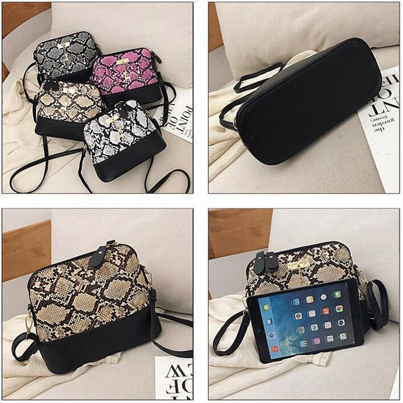 Smooza Vrouwen Tas Schoudertas Voor Vrouwen Mode Lederen Tas Serpentine Handtas Dames Casual Crossbody Tas