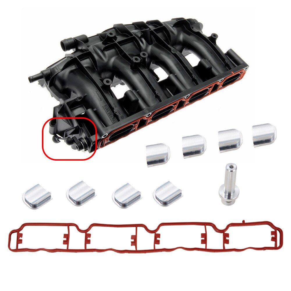 Inlaatspruitstuk Runner Flap Verwijderen Blanks Kit, Aluminium Inlaatspruitstuk Flap Delete Kit Geschikt voor TT A3 2.0T FSI EA113 Motoren Inlaatspruitstuk Runner Flap Verwijderen Blanks Kit, Aluminium Inlaatspruitstuk Flap Delete Kit Geschikt voor TT A3 2.0T FSI EA113 Motoren