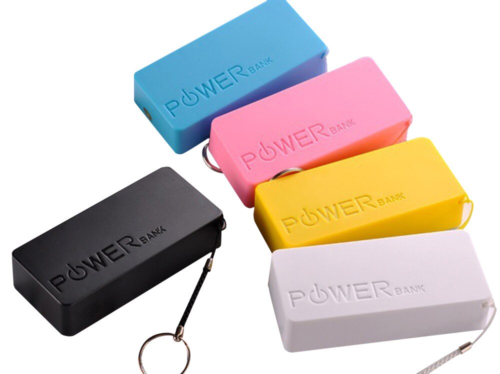 Cargador de batería de 5600mAh, 2X 18650 banco de energía USB, caja de bricolaje para iPhone, teléfono inteligente, MP3, carga móvil electrónica, cargador de coche