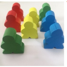 100pcs Wooden Board Game Extra Human Block Pawns Pieces Replacement Tabletop Gaming Chess Components And Upgrade Accessories