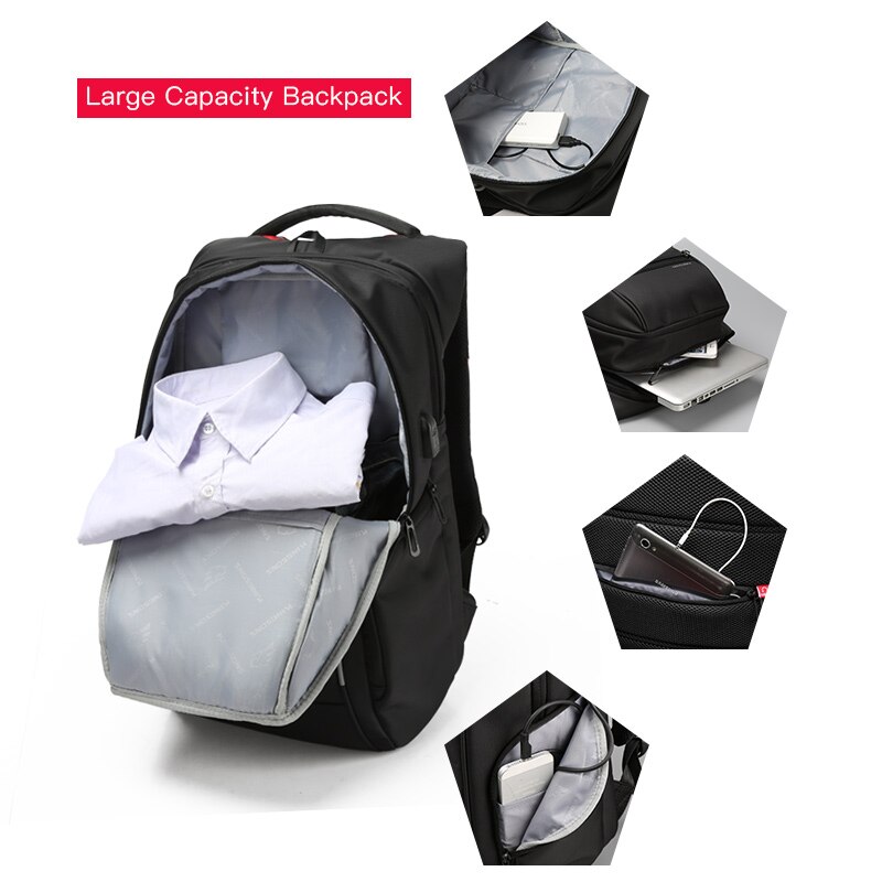 KINGSONS Item 13.3 15.6 17.3 inch Laptop Backpack Waterproof Men Women Backpack For Business Travel School Bags