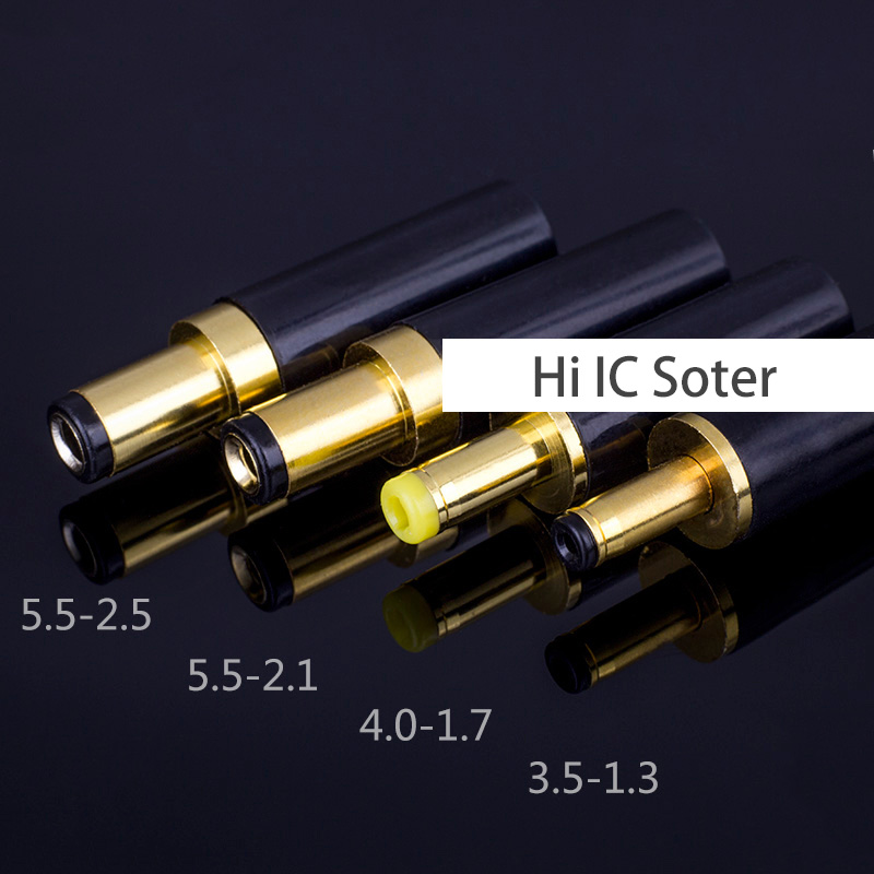 Prise d'alimentation cc pour ligne de sortie linéaire, 1 pièce, plaqué or, 5.5x2.5mm, 5.5x2.1mm, 4.0x1.7mm, 3.5x1.3mm, DIY