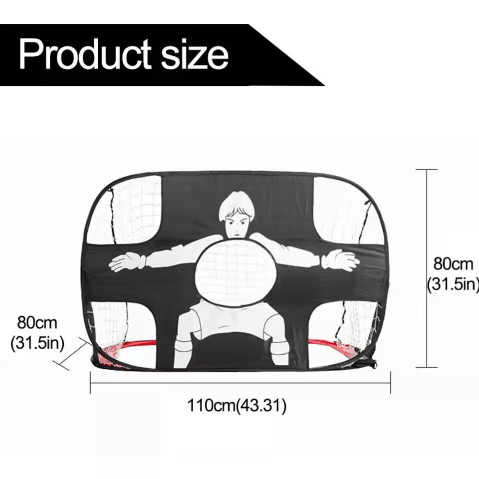 Opvouwbaar voetbaldoel Nylon voetbaldoel Voetbaldoelnet voor kinderen en volwassenen voor speeltuin Achtertuin Indoor Outdoor Training