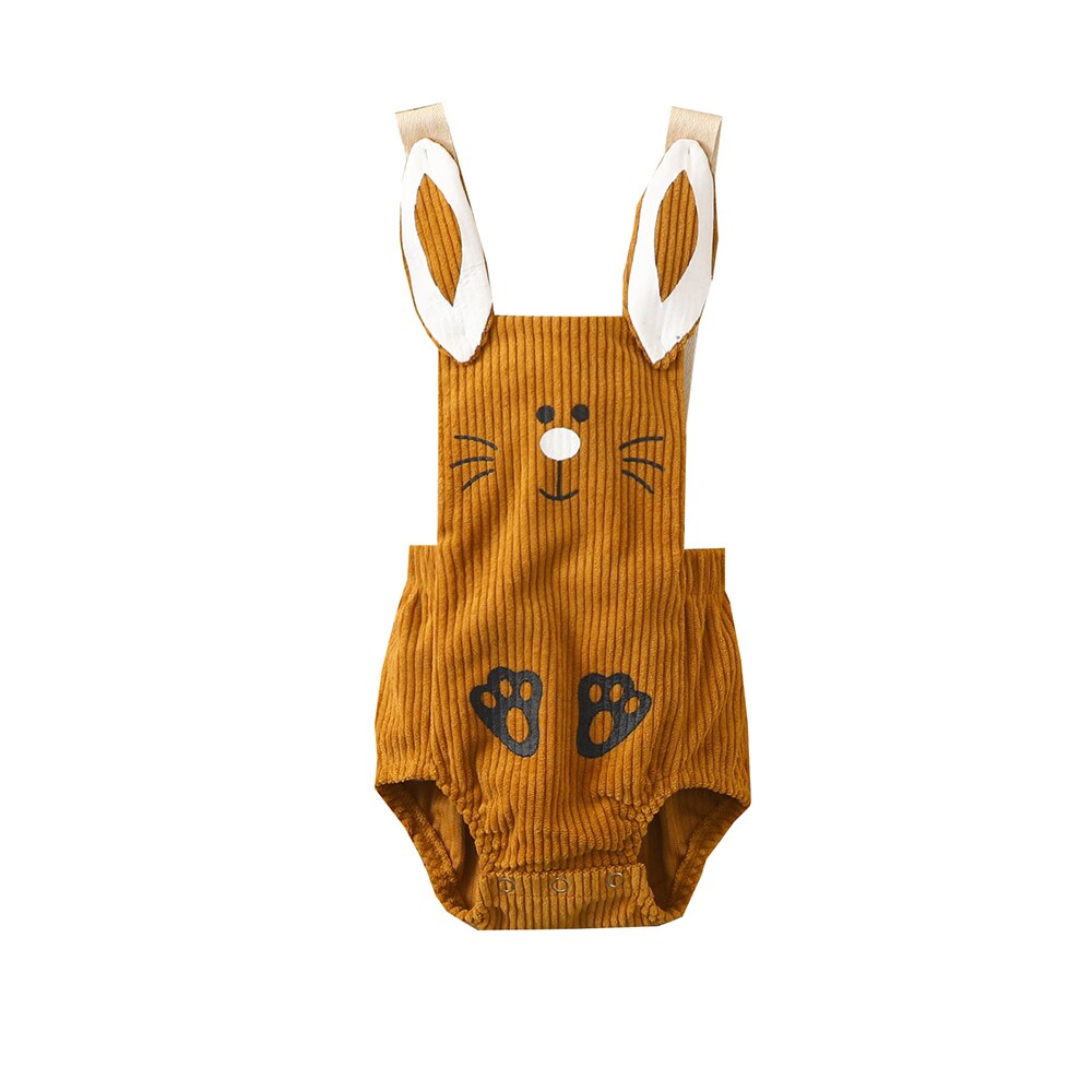 Prowow 0-12M Mein 1st Ostern Mädchen Jungen Karosserie Kabel Nette Kaninchen Strampler Baby Ostern Kleinkind Onesie Baby kleidung Für Neugeborene: Braun / 0-3M