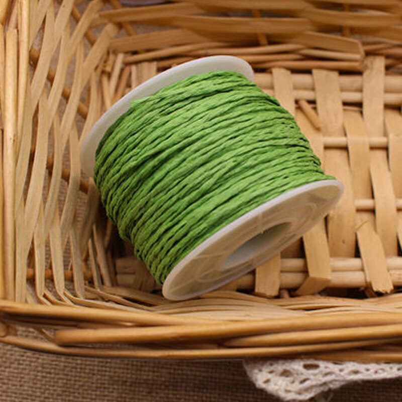 5 Roll 30Meter Natuurlijke Raffia Stro Garen Voor Zomer Hand Knit Haak Hoed Handtas Manden Breien Materiaal Kleurrijke Draden: 16