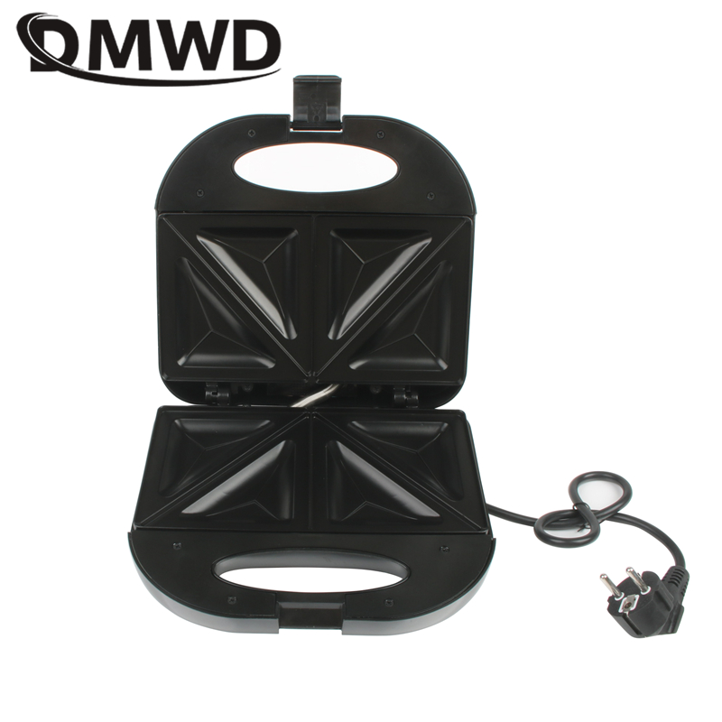 DMWD Elektrische Sandwich Hersteller Mini Grillen Panini Backen Platten Toaster Multifunktions nicht-Stock Ei waffel Frühstück Maschine EU