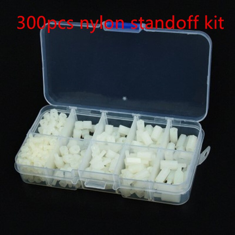 300 stuks  m3 nh 1 m3 nylon schroef wit/zwart zeskant nylon afstandhouder kolom platkop nylon kunststof afstandsschroeven moeren