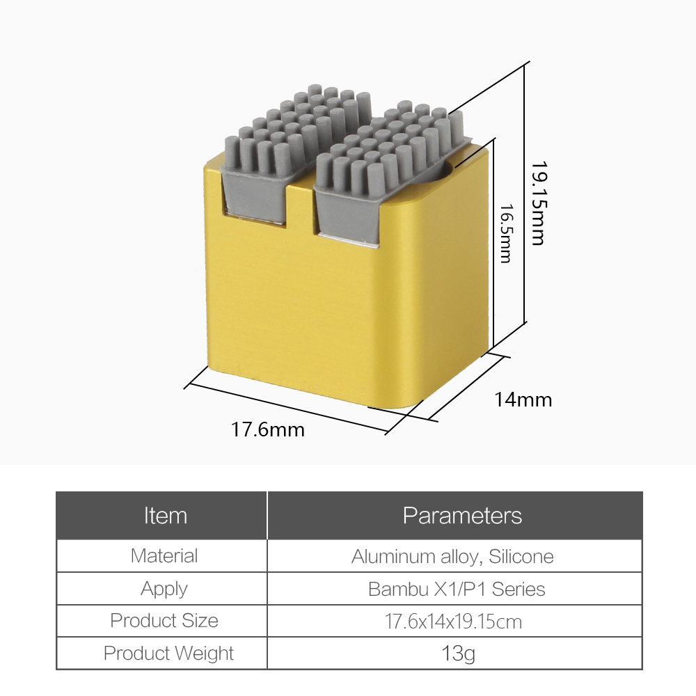 For bambulab P1S X1 Series nozzle silicone wiper Nozzles Brush Hotbed Mounted Scrubbers for Bambu lab Cleaning Tool 3D Printer