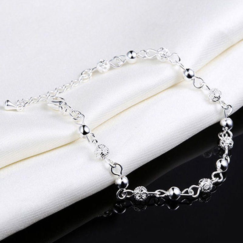 1 pc Zink Legierung Kristall perlen Armband Frauen Neueste Liebe Vintage Silber Überzogene Armband Armreifen Edlen Schmuck