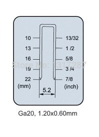 Luftstifter  j422- c pneumatisk smal krone stiftemaskin 4mm u stil, spikerlengde :10-22mm 4-7 bar 60-110 psi
