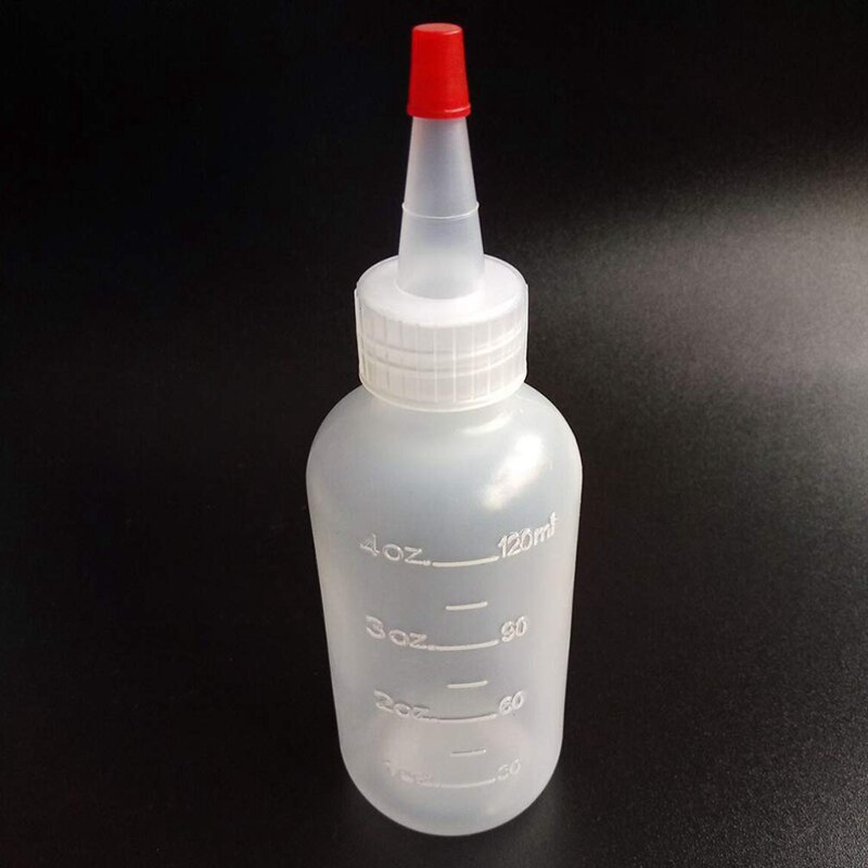 ! Paquete de 15 botellas dispensadoras de 4 onzas (120Ml) con tapas de punta roja, buenas para manualidades, arte, pegamento, multiusos