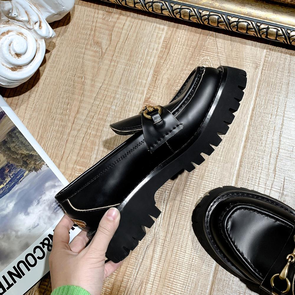Female Loafers Flat Platform Women Shoes Size35-40 Casual Slip-on Round Toe Solid Black Ladies Shoes For Women лоферы женские