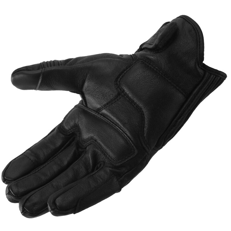 Motorfiets retro leren handschoenen scooter cafe bobber handschoen touchscreen rits open