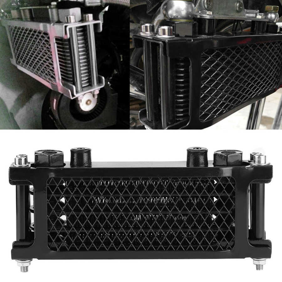 Enfriador de aceite de motor para radiador de motocicleta con Kit de piezas de montaje adecuado para motocicleta todoterreno ATV de 4 ruedas