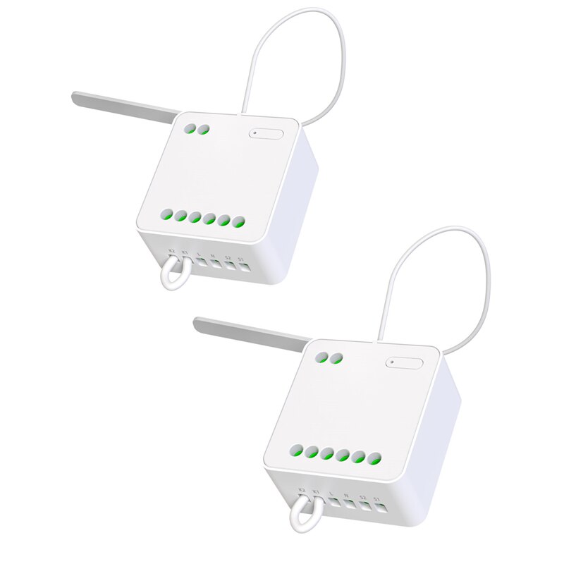 Original Yeelight Two-way Control Module Wireless Relay Controller 2 Channel Intelligent Switch Work For Mijia App: 2 Pcs
