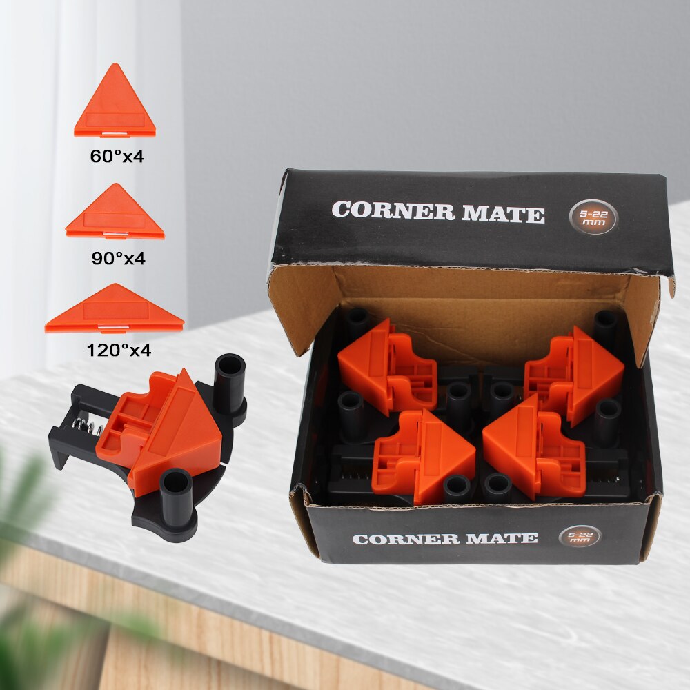 Right Angle Clamp Picture Frame Corner Clip 60/90/120 Degree DIY Corner Fixture Mate Positioning Tools Woodworking Clamp