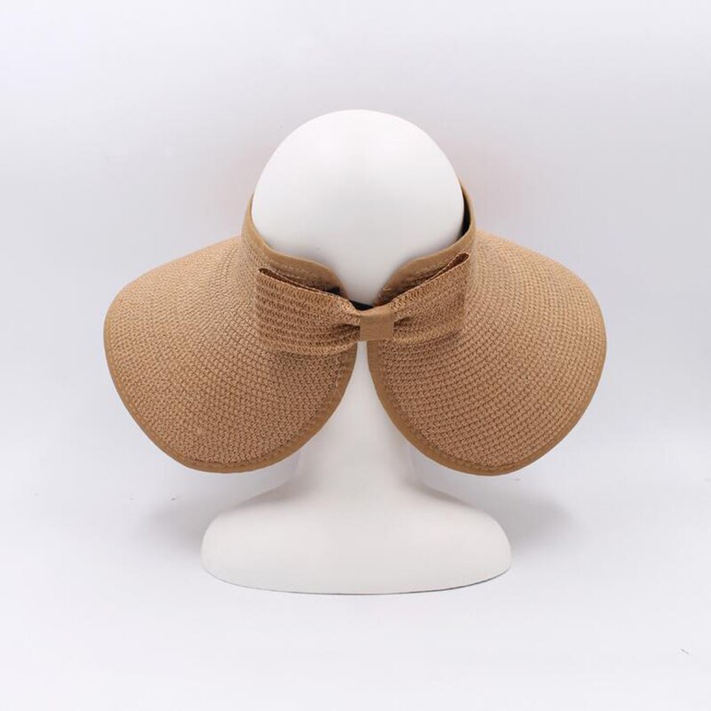 OZyc-Chapeau de soleil pliable à Large bord, pour femmes, Chapeau de plage, en paille, , , printemps été