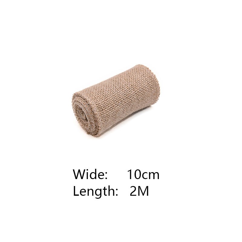 Säckväv band jute band 30cm naturligt vintage jute rep för att slå in rustikt dekorativt julband gör-det-själv heminredning: 10cm