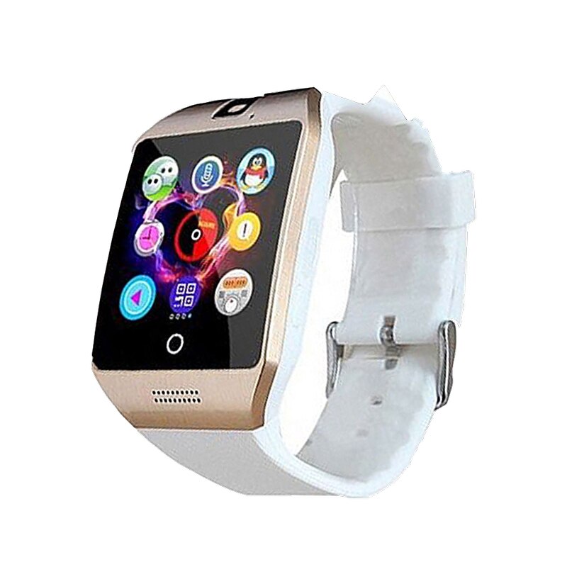 Smart Watch T8 Bluetooth With Camera Support SIM TF Card Pedometer Men Women Call Sport Smartwatch For Android Phone PK Q18 DZ09: Q18 White