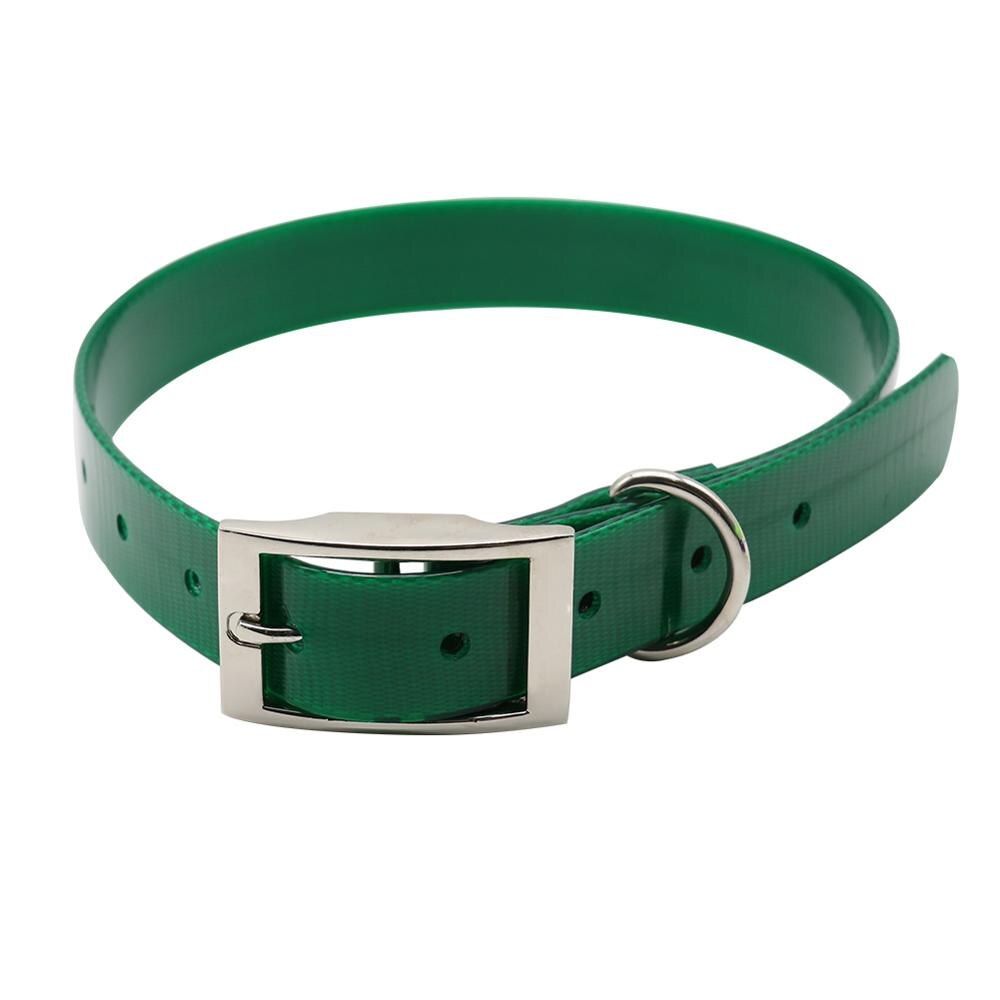 Grote Hond Kraag Verstelbare Tpu Duurzaam Waterdicht Huisdier Halsband Voor Puppy Strap Pure Kleur Hond Accessoires: dark green / S