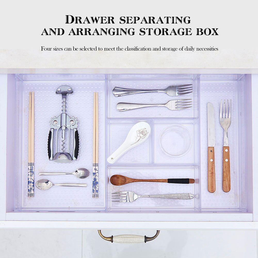 Drawer Divider Organizer Storage Box Drawer Compartment Divider Container Trays Space-saving Division Tools for Kitchen Home