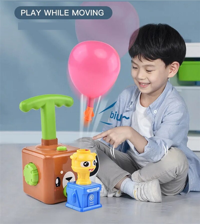 Neue Ballon Starten Turm Spielzeug Puzzle Spaß Bildung Trägheit Air Ballon Auto Wissenschaft Experiment kinder Spielzeug