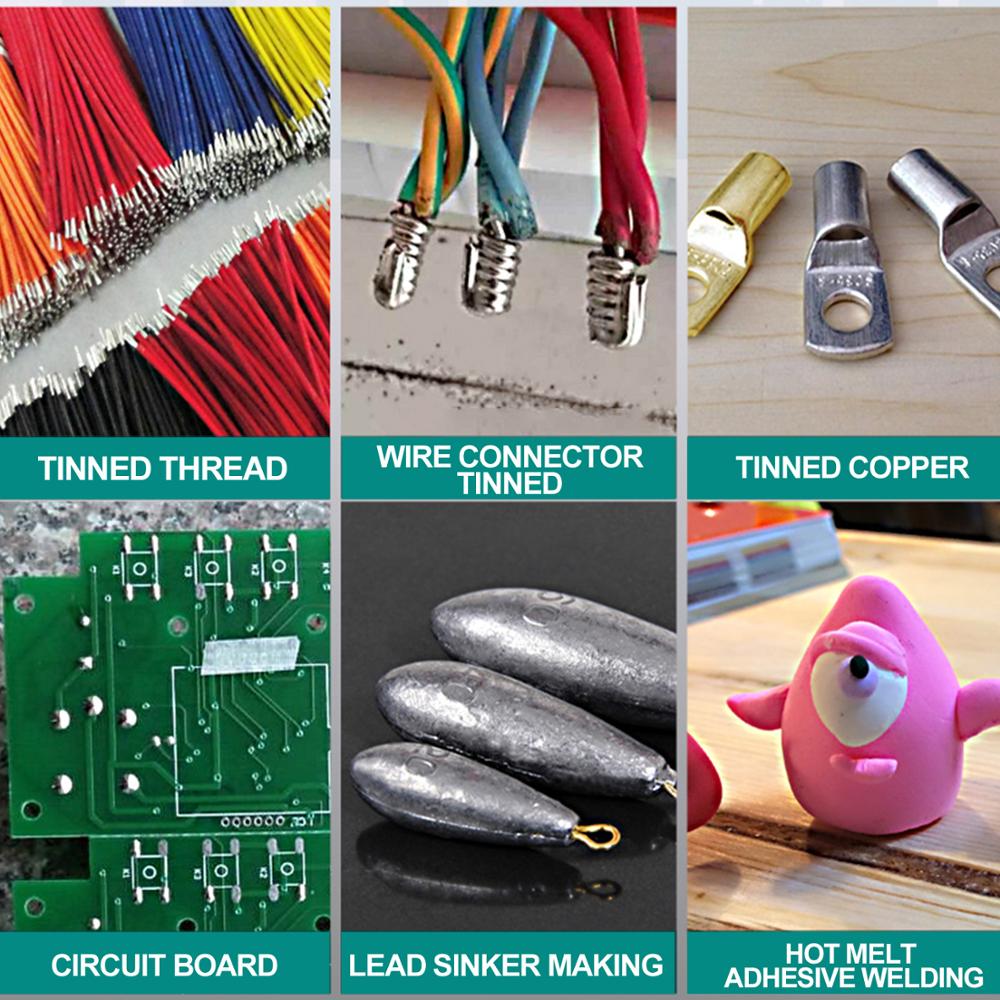 300W 220V Adjustable Temperature Lead Free Solder Pot Tin Stove Melting Furnace Temperature Soldering Desoldering 200℃-480 ℃