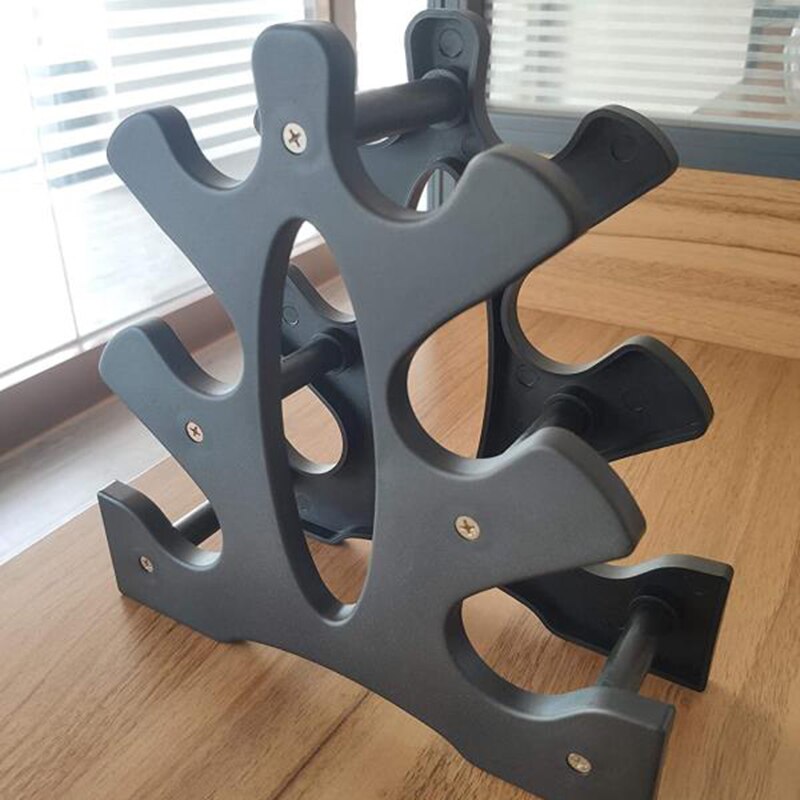 Three-tier Dumbbell Weight Rack Compact Dumbbell Floor Bracket Support Weight Holder Anti-wear Dumbbell Holder Fitness Equipment: 2
