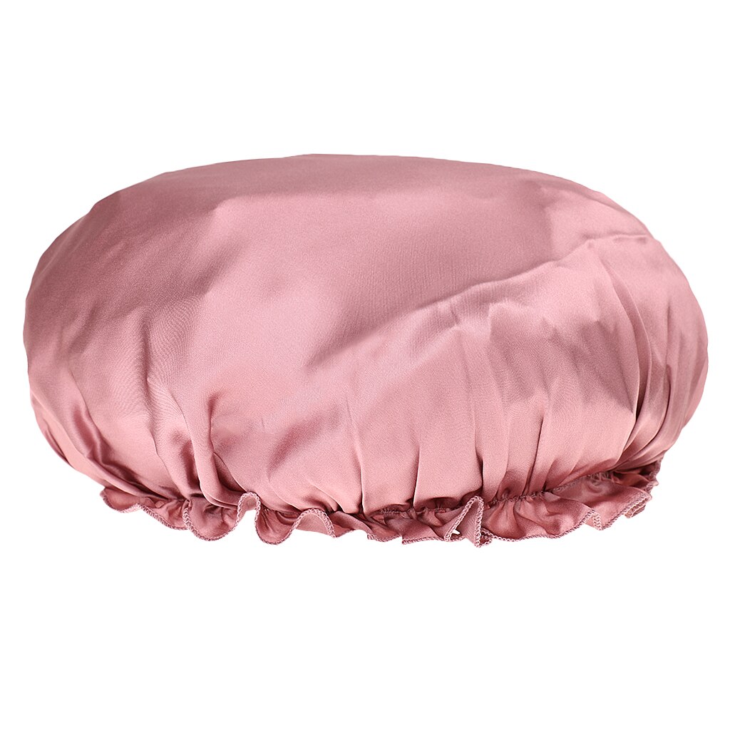 Pure Soft Silk Sleeping Cap Sleep Hat Night Hair Bonnet Scarves: Cameo Brown