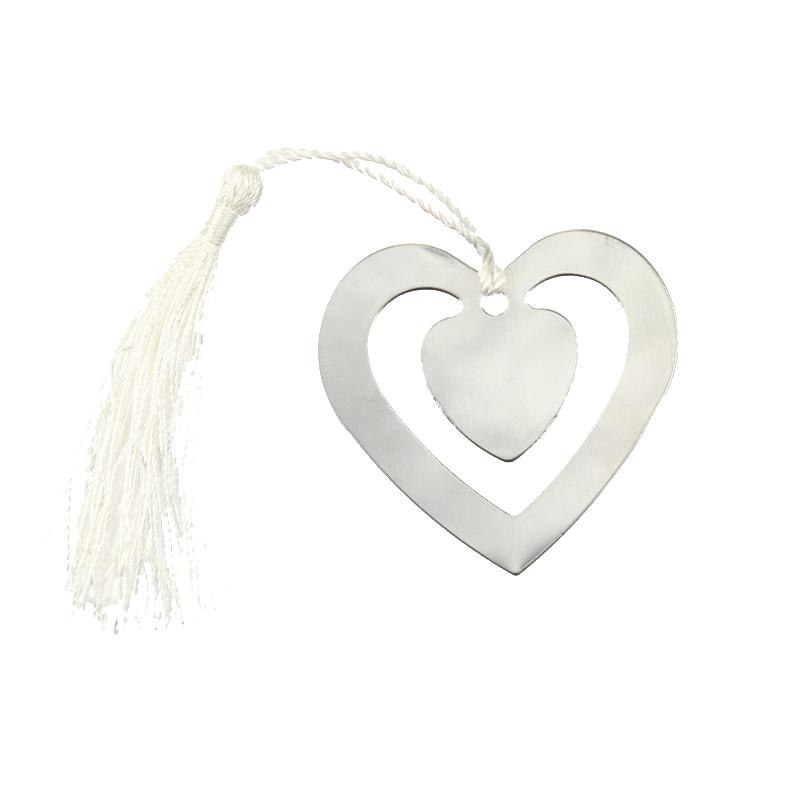 1PC Mini Stylish Bookmark Stationery Silver Color Metal Bookmarks Style: F