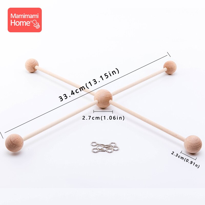 Set of 10 Wood Baby Mobile Hanger Baby Crib Mobile Hanger Frame Mobile DIY Baby Mobile Holder In Natural Wood Crib bell: Circular