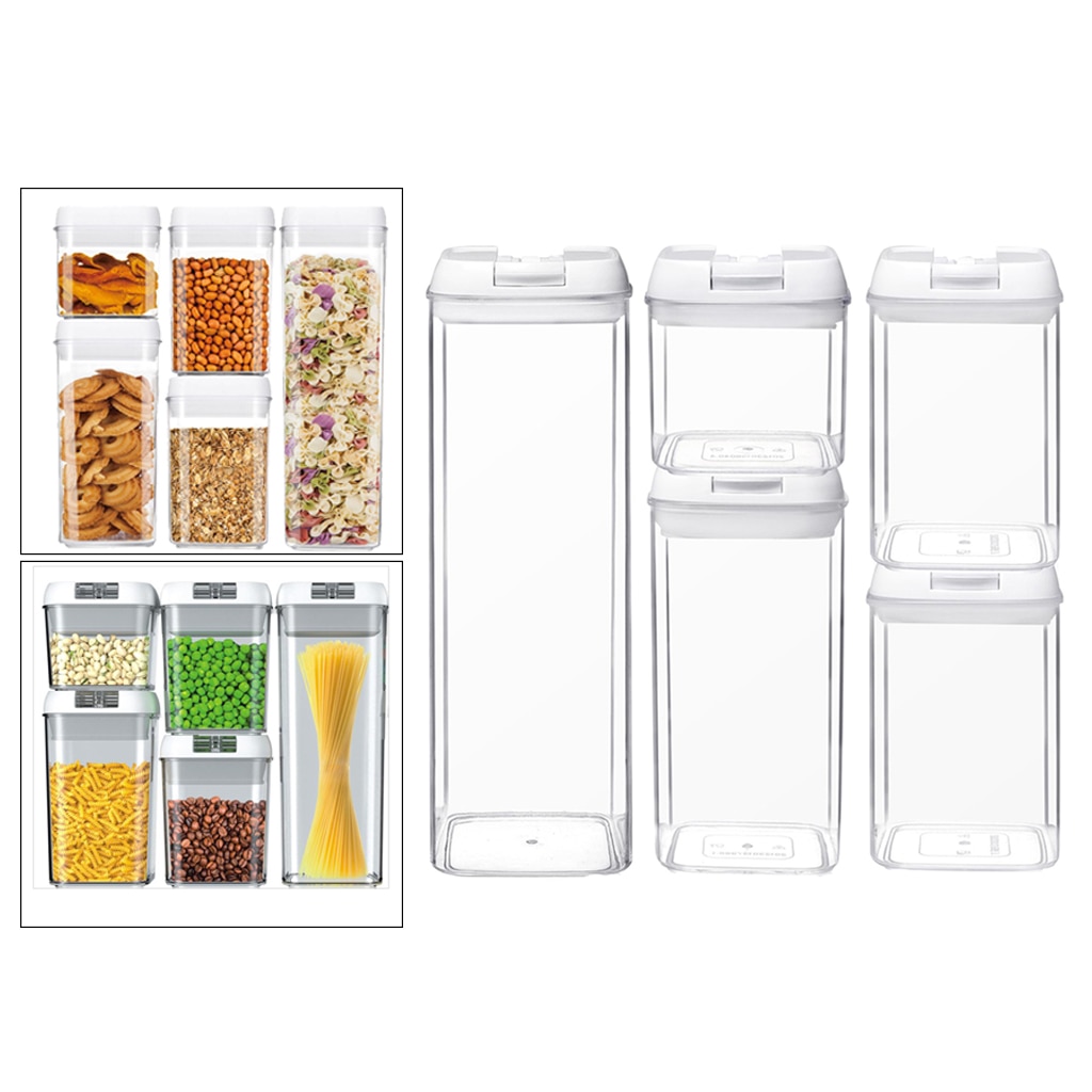 Airtight Cereal Containers BPA Free Plastic with Easy Lock Lids for Kitchen Pantry Organization and Storage