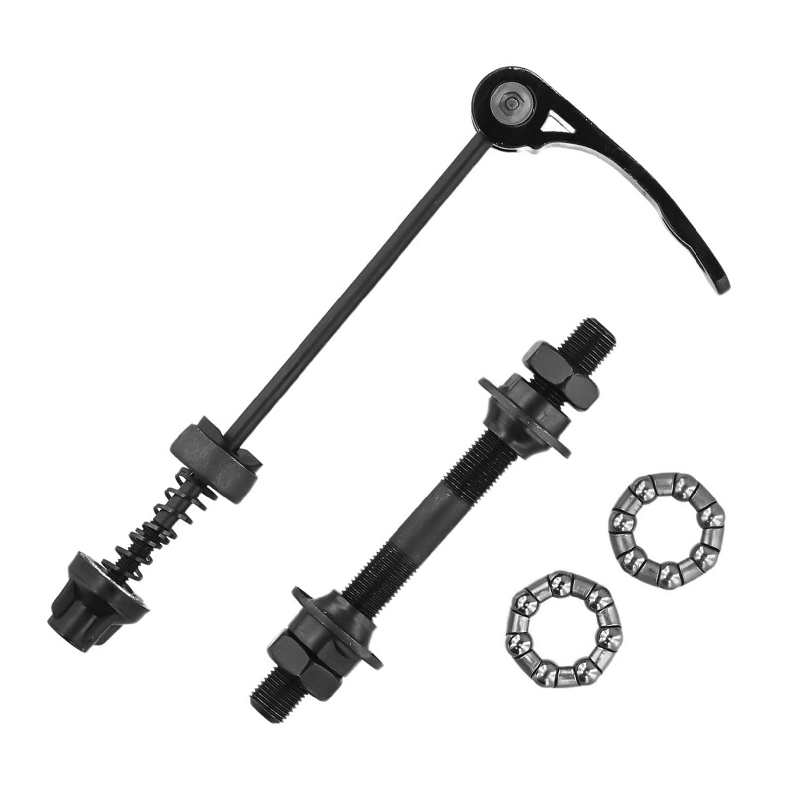 1set Bicycle Axle Front Rear Quick Release Skewers With 25m（1/4）Hub Bearings Replace Hollow Shaft Quick Release Rod Cycling Part: WHITE