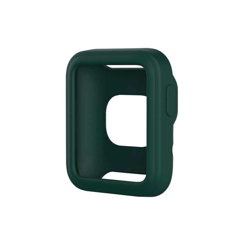Funda protectora de silicona colorida para Xiaomi Mi Lite Watch / Redmi Smart Watch, carcasa protectora suave antiarañazos de borde completo: dark green