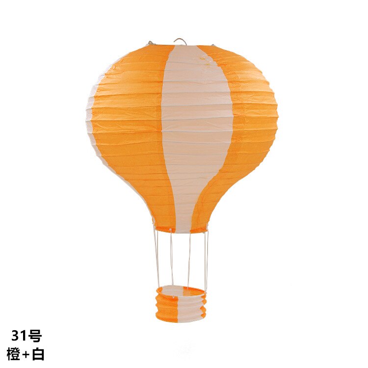 Farol de papel de 30cm (12 pulgadas) para decoración de cumpleaños, arcoíris colgante, a rayas rosas, globo de aire de arcoíris para boda, 1 unidad: Orange Stripe