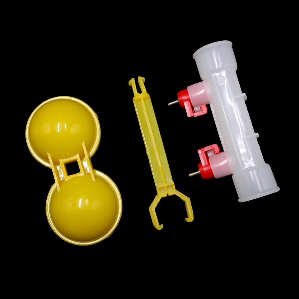 20 stk doulbe skål kopper bakke automatisk plastik vander fjerkræ brystvorte drikker daggammel kylling bur landbrug slagtekyllinger ruger farm: Default Title