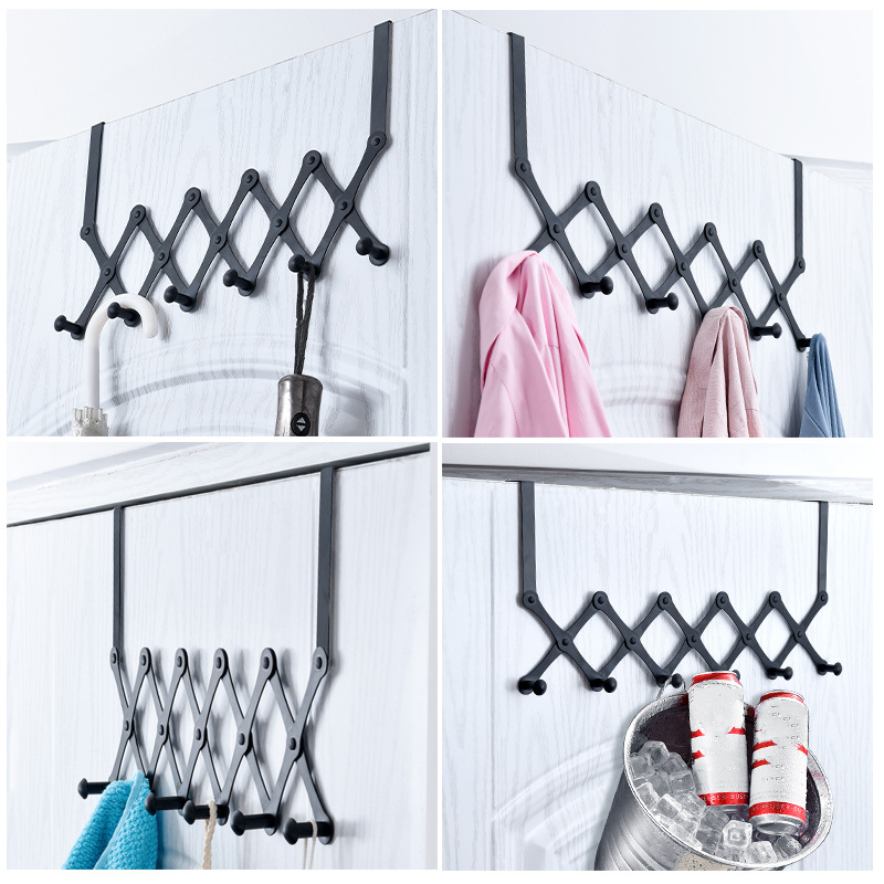 Gancho plegable de acero inoxidable para colgar en la puerta, colgador para sombreros, bolsas, corbata, bufanda, llave, 1 ud.