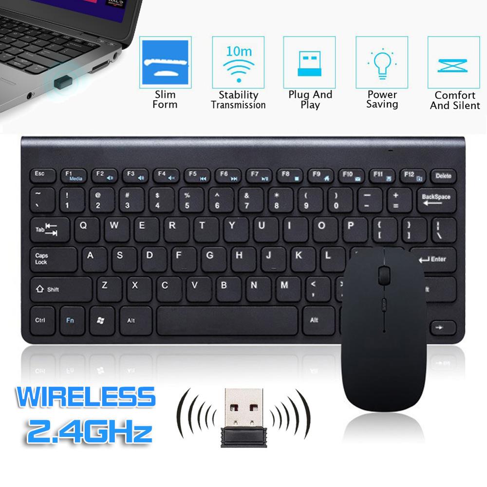 Mini 2.4GHz Wireless Keyboard And Mouse Set Waterproof For Mac Apple PC Computer