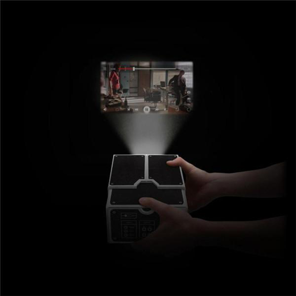 DIY 3D Projector Cardboard Smartphone Mini Projector Light Novelty Adjustable Mobile Phone Projector Portable Home Cinema