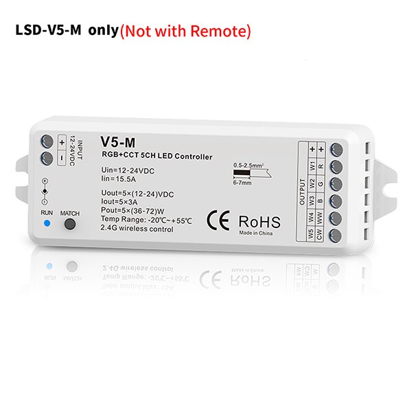 2,4g T21/T22/T24/T25 4 Zone Clever berühren Tafel fernbedienung LED Dimmer dimmen/RGB /RGBW/RGB + CCT Helligkeit LED Regler für LED streifen: LSD-V5-M nur
